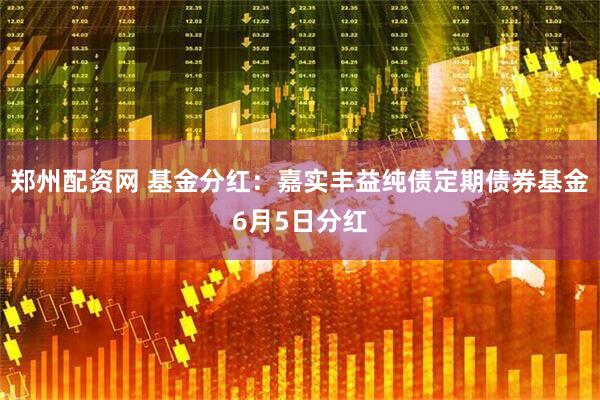 郑州配资网 基金分红：嘉实丰益纯债定期债券基金6月5日分红
